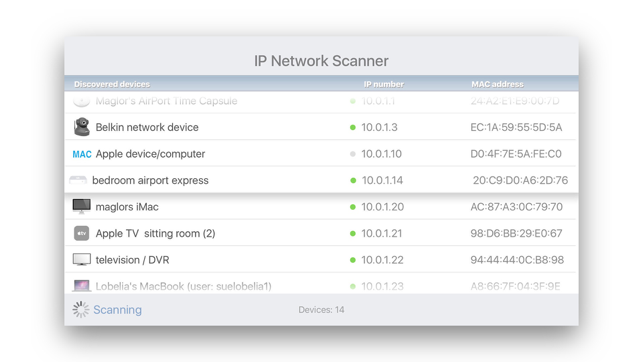 Captura de pantalla IP Scanner Ultra