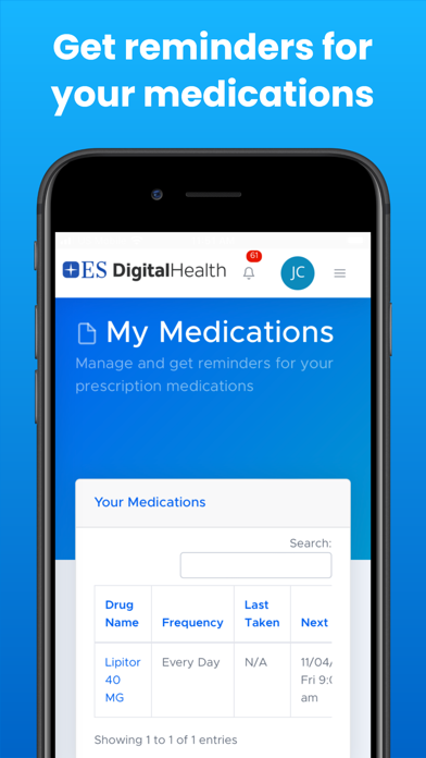 ES Digital Health Screenshot