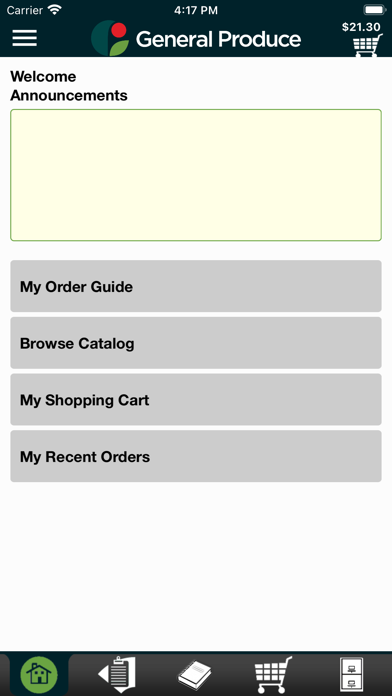 General Produce Co. Checkout Screenshot