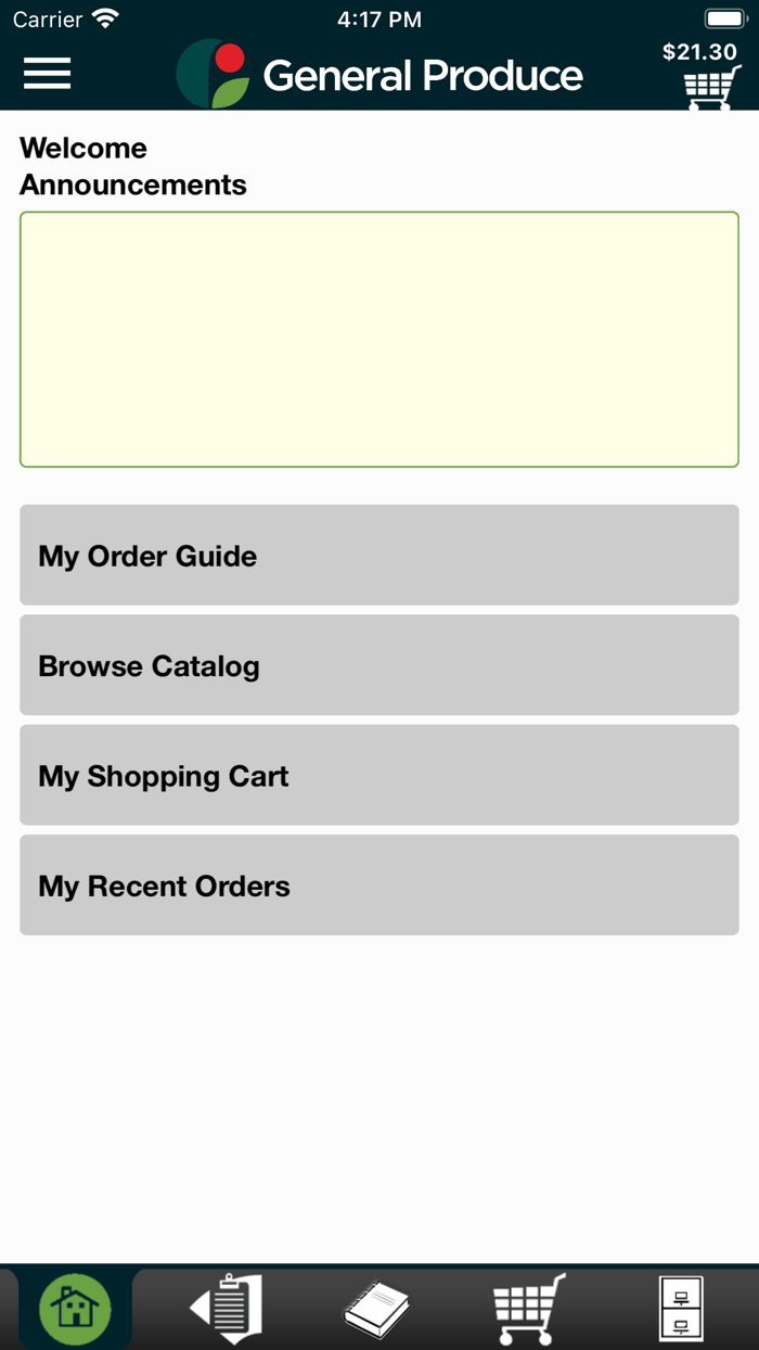 General Produce Co. Checkout