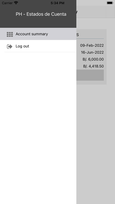 PH - Estados de Cuenta Screenshot