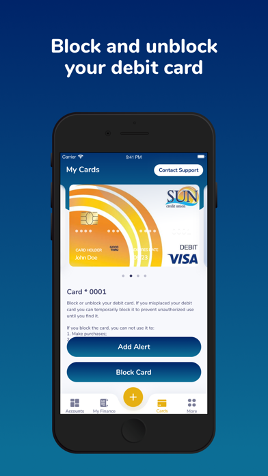 SUN Credit Union Screenshot