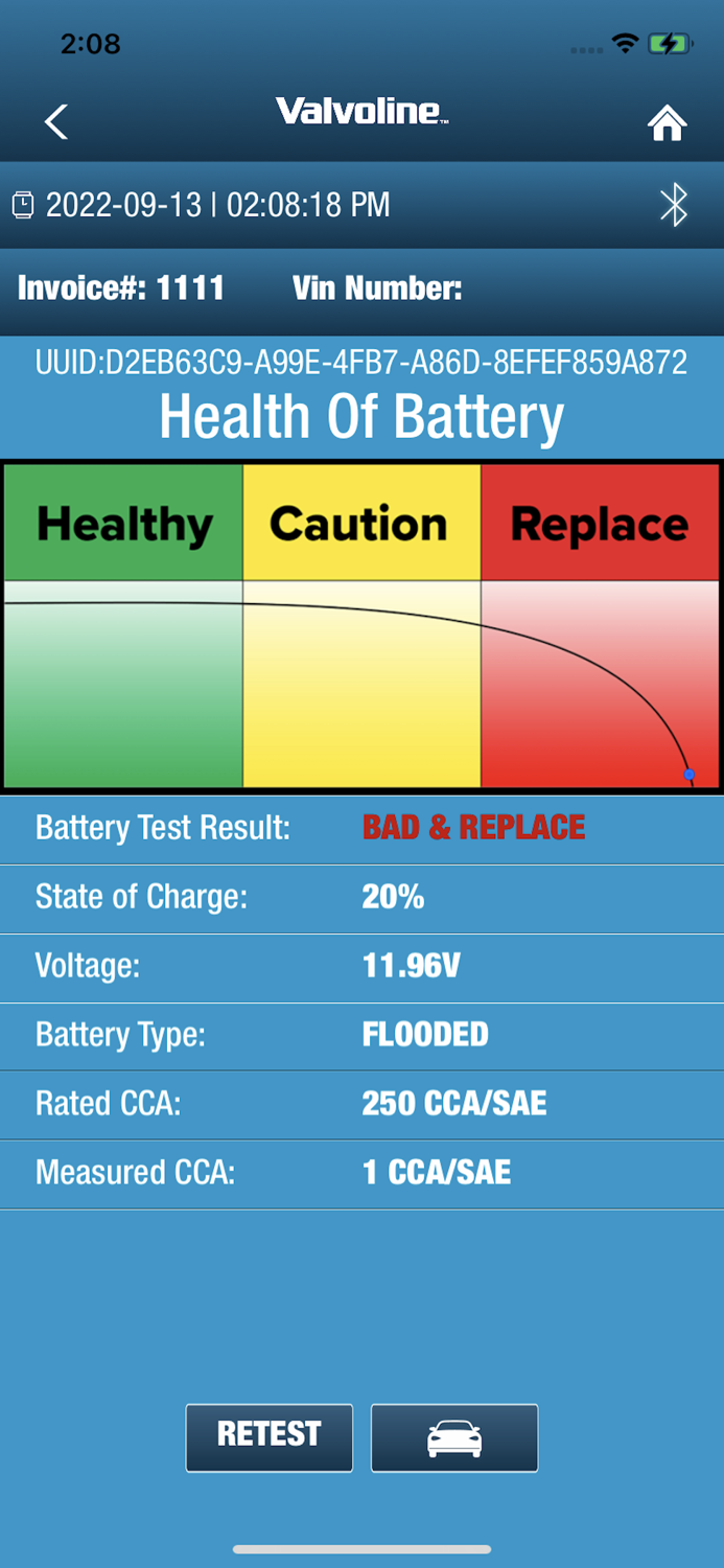 Valvoline Battery Tester