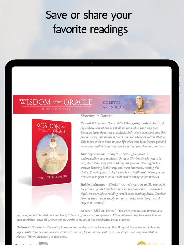 عکس صفحه کارت های اوراکل Wisdom of the Oracle
