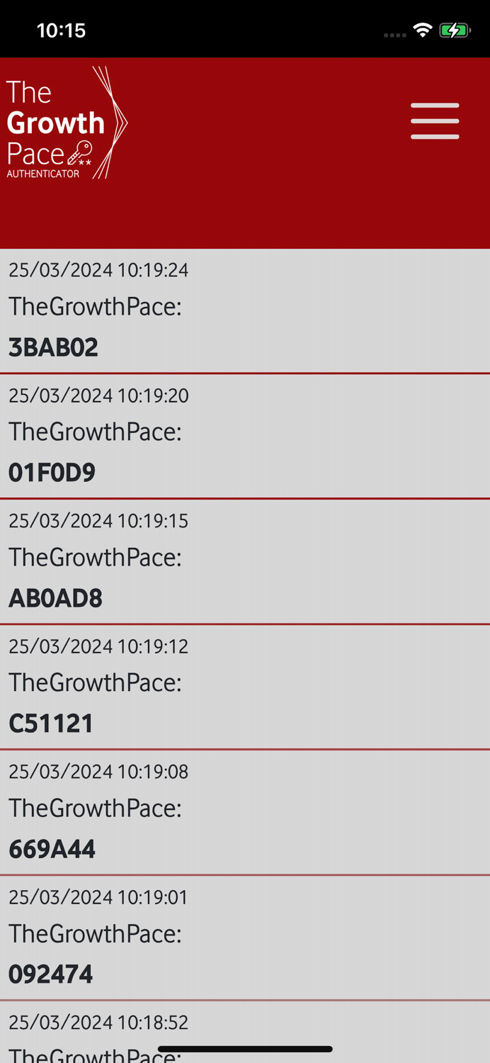 The Growth Pace Authenticator