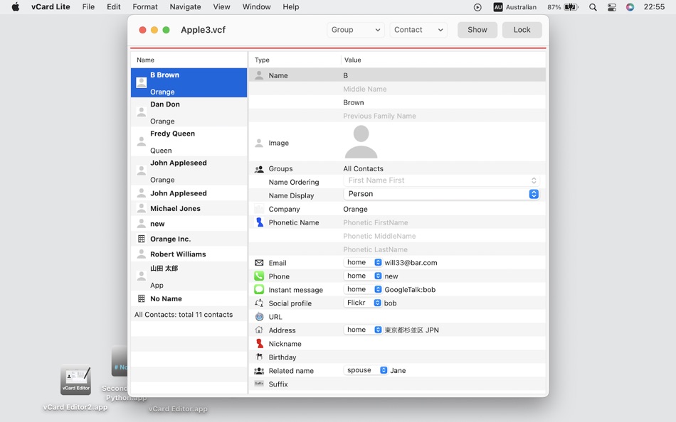 #1. vCard Lite (macOS) 게시자: Goldbug Software