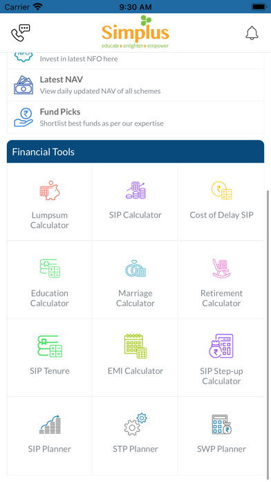 Simplus Financial Screenshot