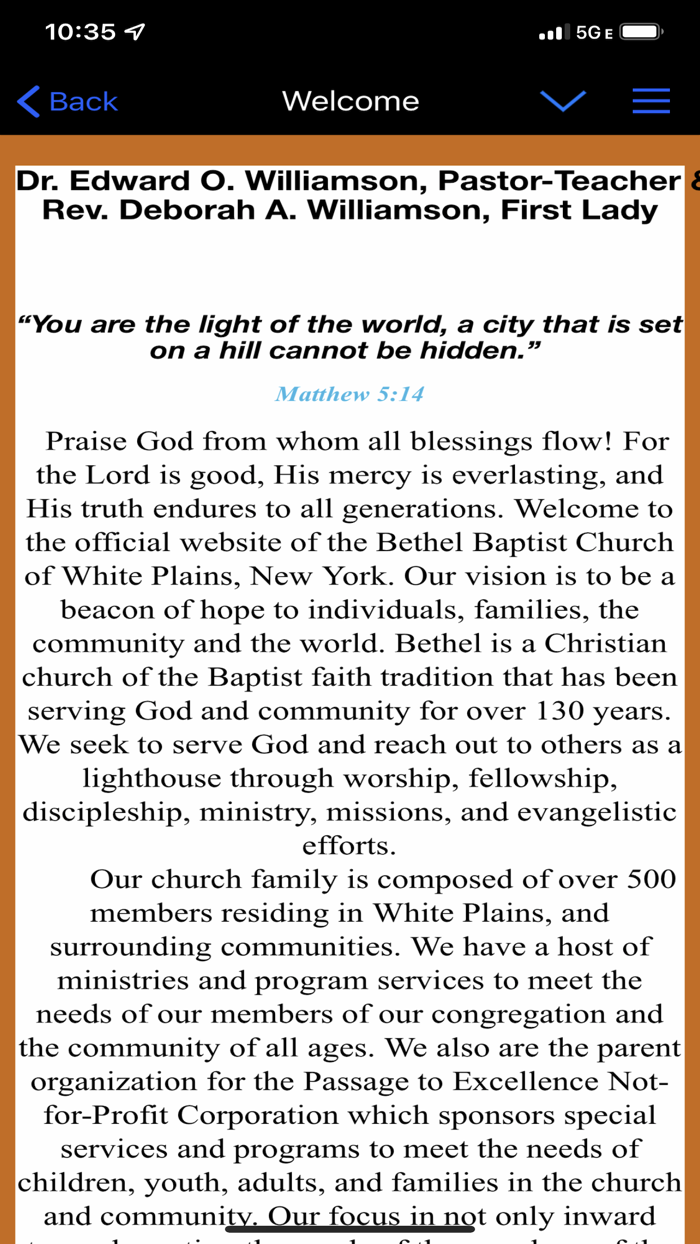 Bethel Baptist Church App