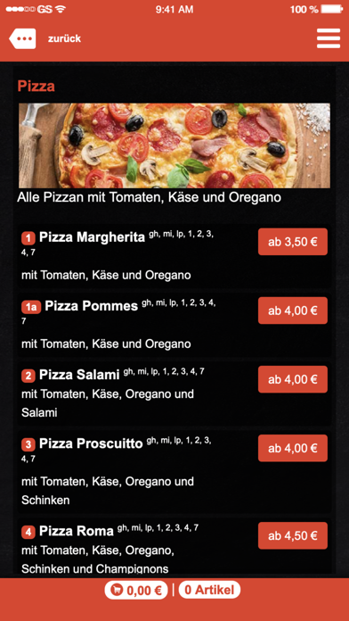 Pizzeria La Luna Bergkamen Screenshot