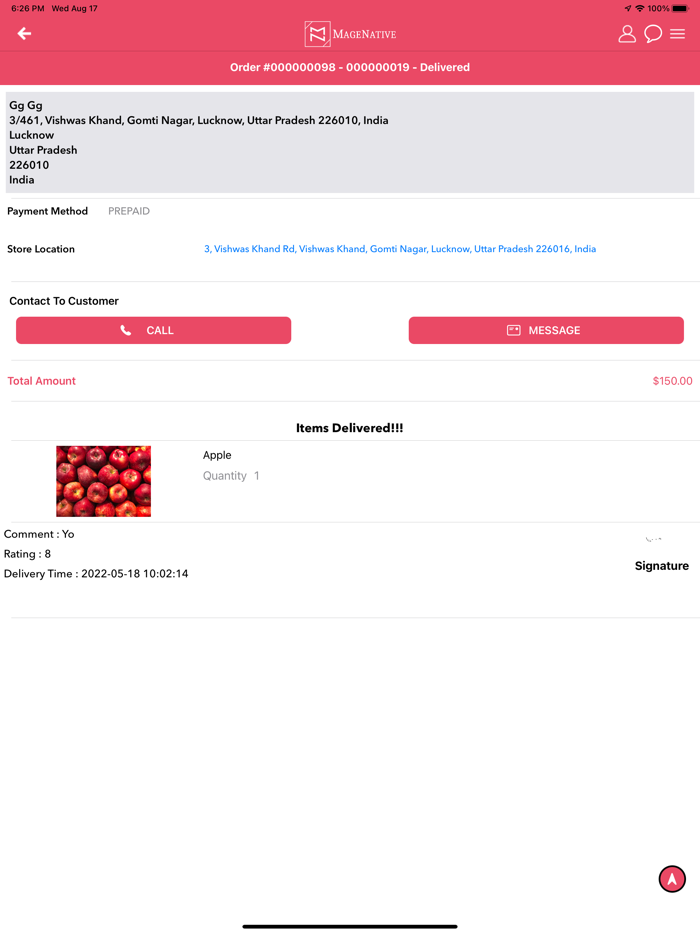 Magenative Delivery App For M2