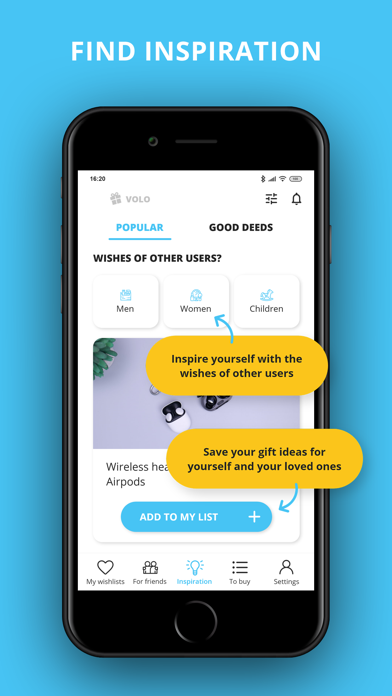 VOLO: Gift registry + grocery Screenshot