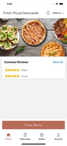 Freds Pizzas Newcastle screenshot #2 for iPhone