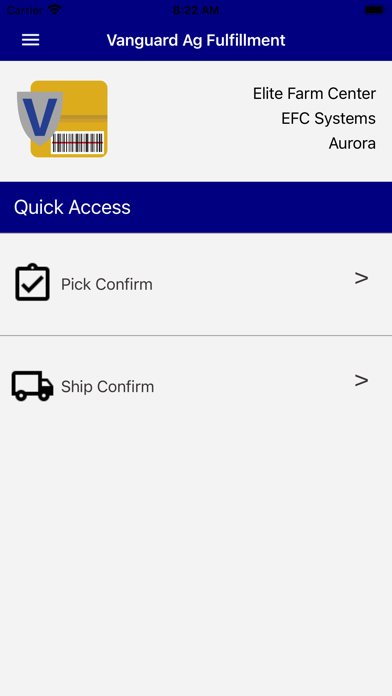 Vanguard Ag Fulfillment Screenshot