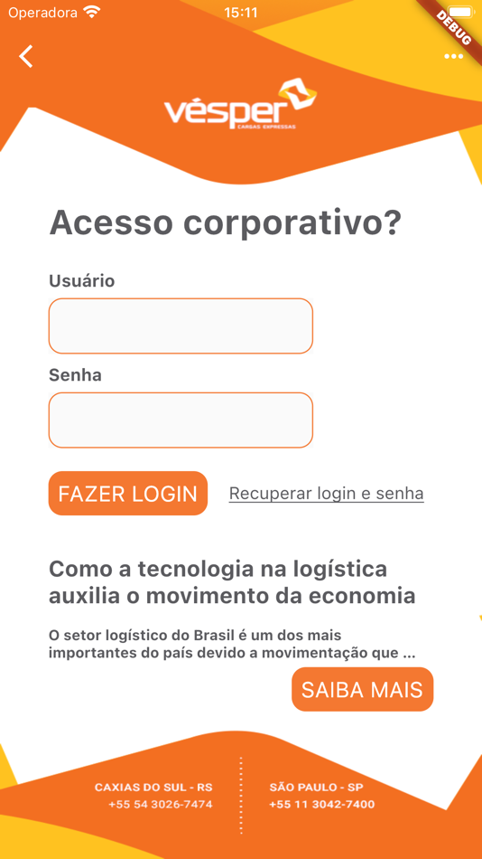 #5. Vésper Cargas (iOS) 由: Brudam - Softwares que entregam eficiência
