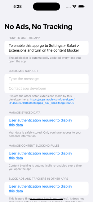 ‎No Ads, No Tracking Screenshot