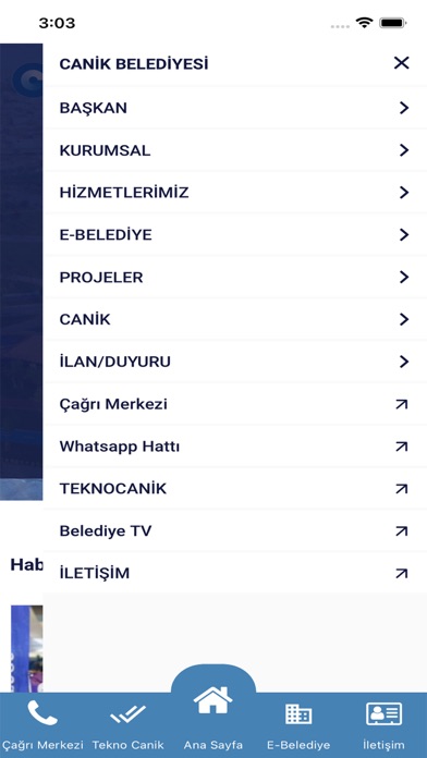 Canik Belediyesi Mobile Screenshot