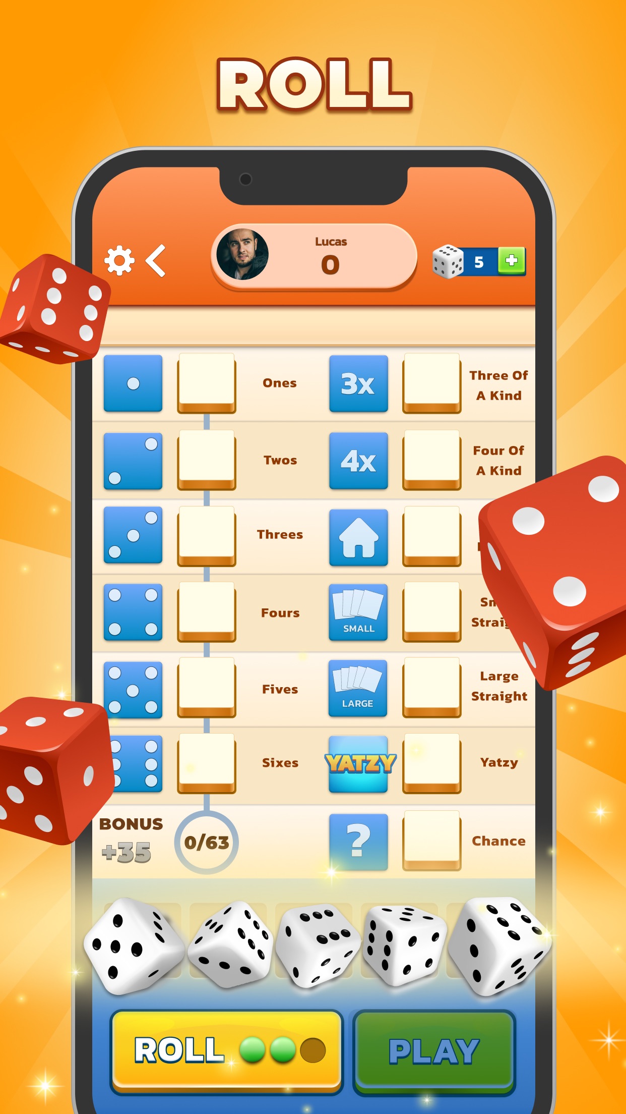 Yatzy - The Classic Dice Game screenshot 1