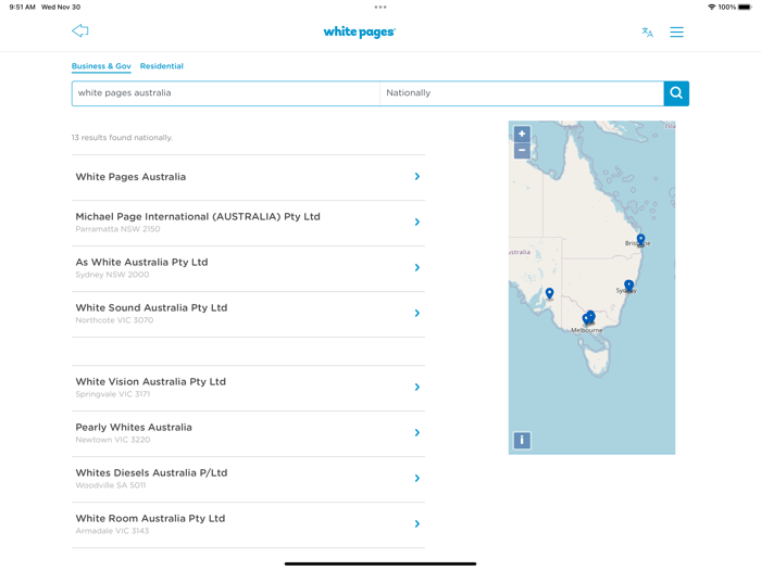White Pages Australia