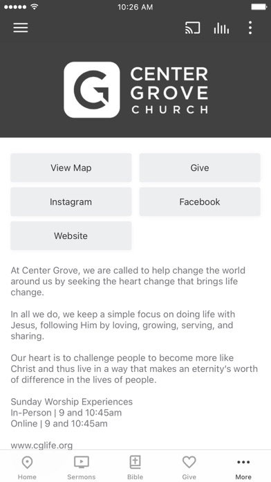 Center Grove Church Screenshot