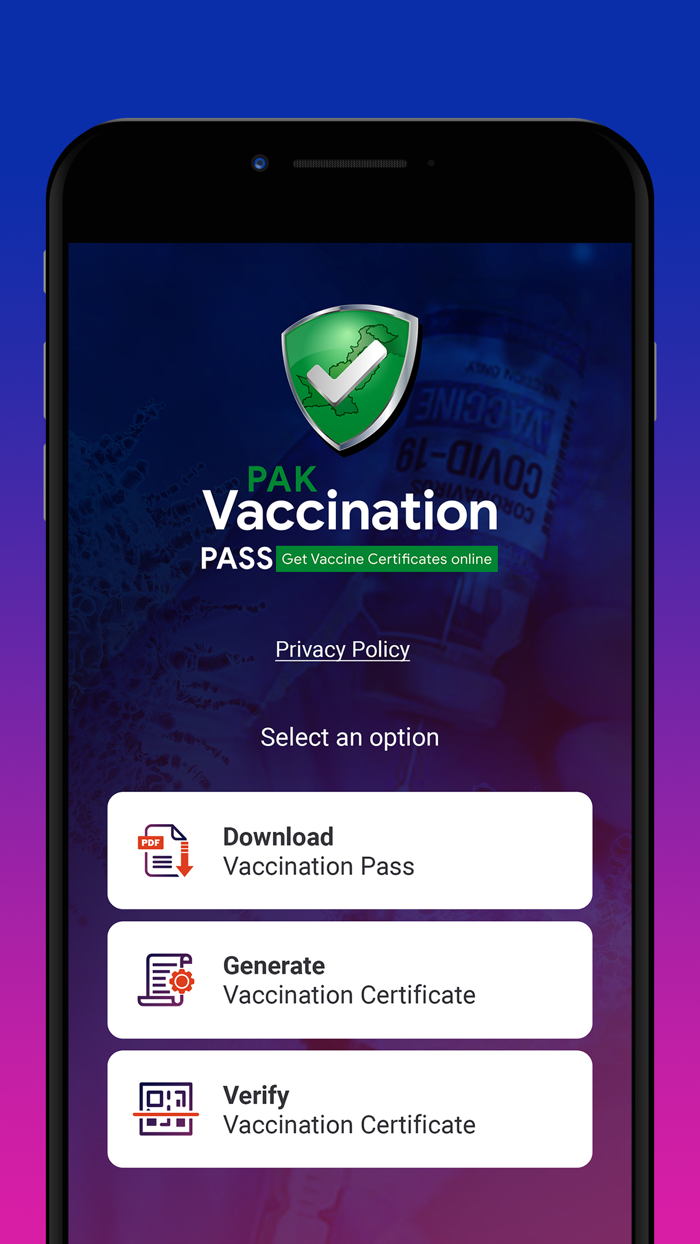 PAK Covid-19 Vaccination Pass