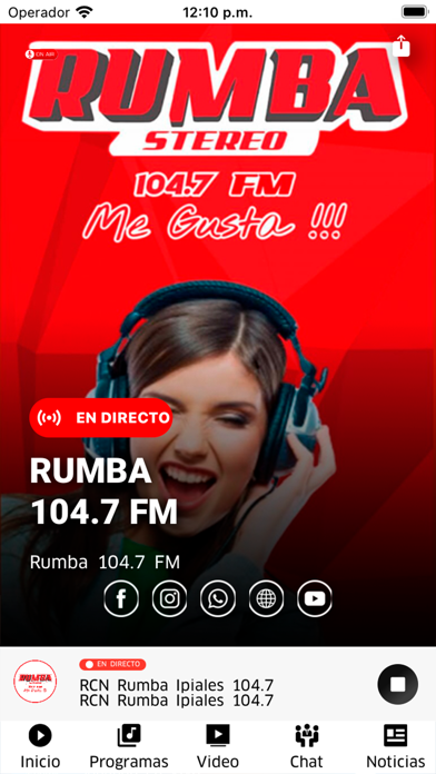 Rumba Stereo 104.7 FM Screenshot