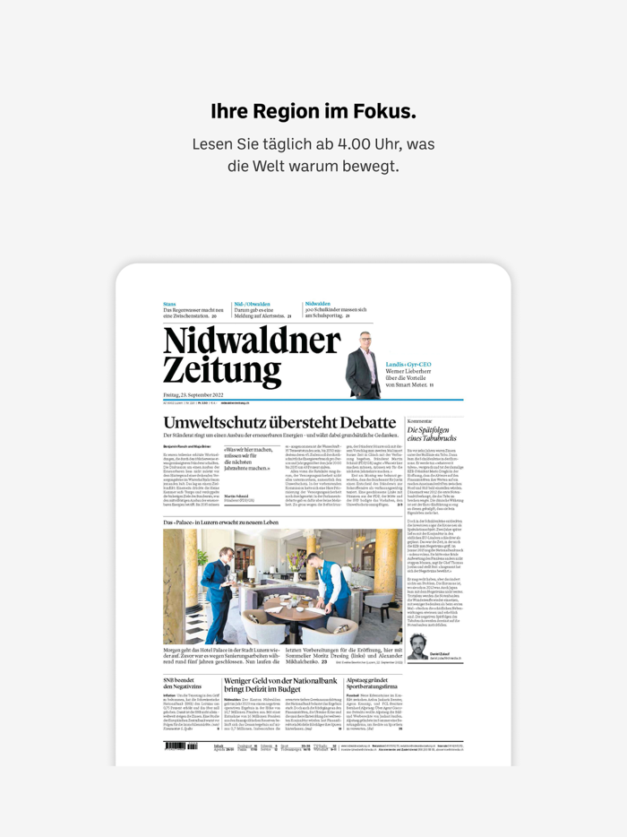 Nidwaldner Zeitung E-Paper