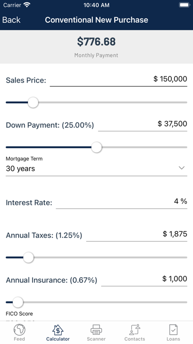 CCFBank Mortgage Screenshot