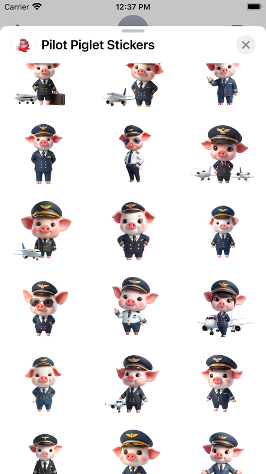 #1. Pilot Piglet Stickers (iOS) 게시자: Paul Scott