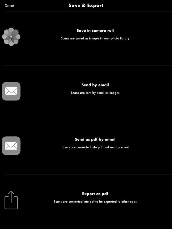Quick Scans iPad screenshot