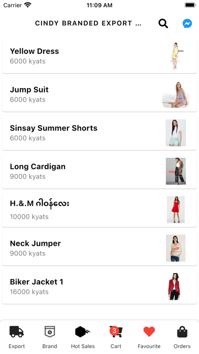 Cindy Branded Export Fashion Screenshot