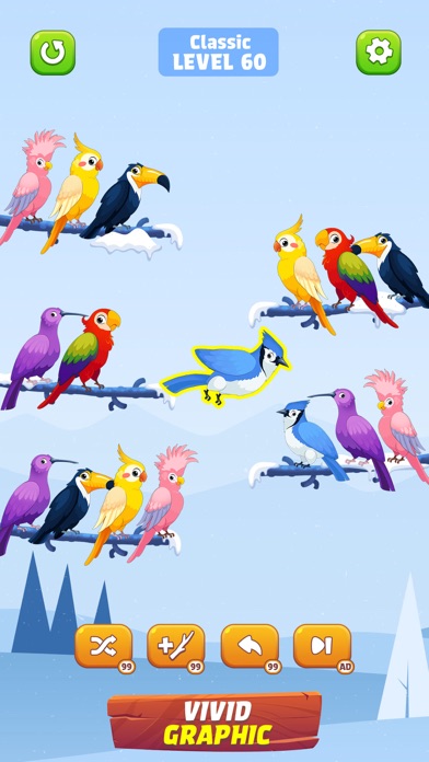 Bird Sort: Color Puzzle Game Screenshot