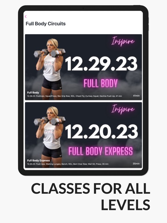 Inspire Fitness - Workout App iPad screenshot 4 - Health & Fitness app