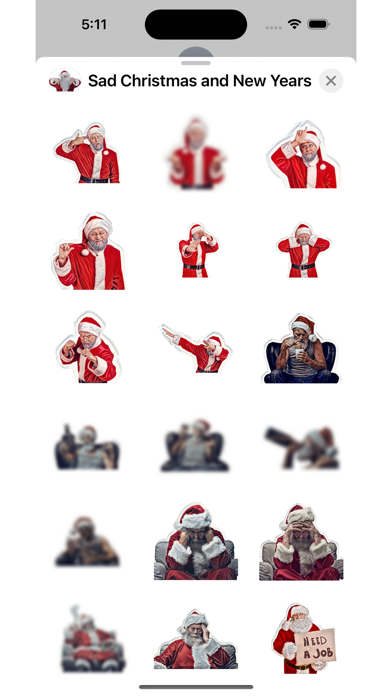 Sad Christmas Stickers Screenshot