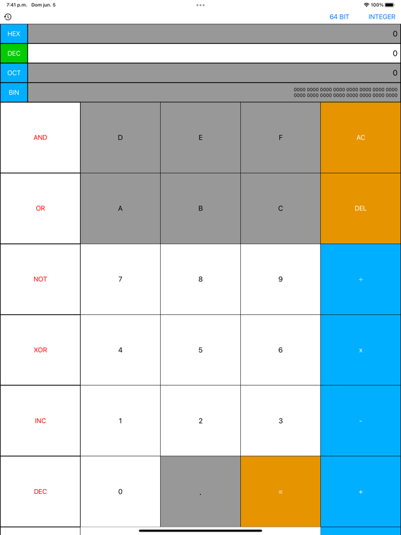 Programmer Calculator Pro iPad screenshot 1 - Developer Tools app
