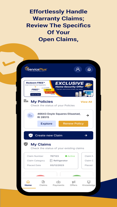 Screenshot 1 of ServicePlus Home Warranty App