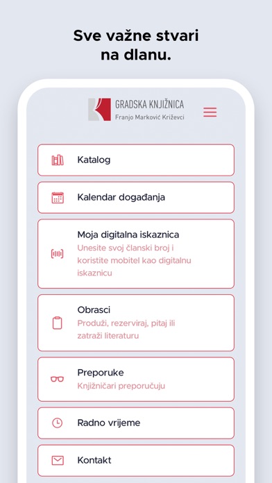 Gradska knjižnica Križevci Screenshot