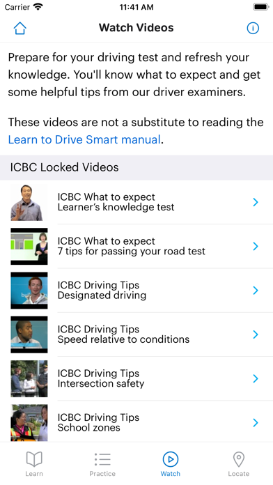 ICBC Practice Knowledge Test Screenshot