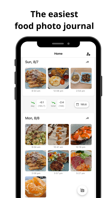 SnapLose: Food Photo Journal Screenshot
