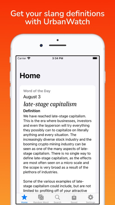UrbanWatch - Slang Dictionary Screenshot