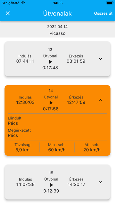 Alapnyomkövetés Screenshot
