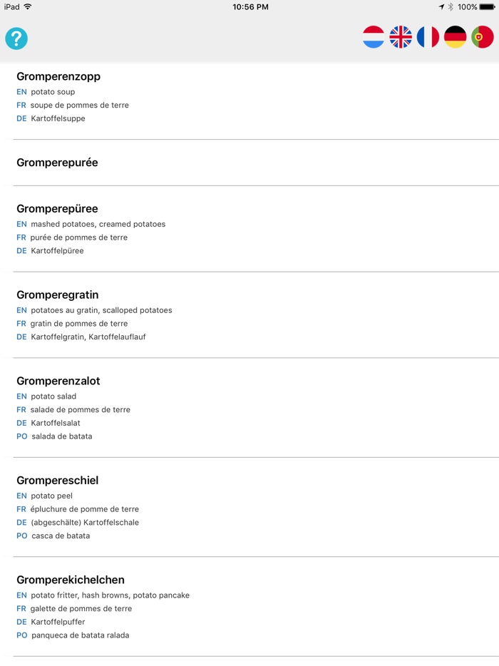Words Luxembourgish Dictionary