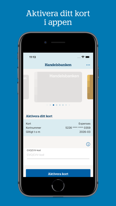 Handelsbanken SE Business Card Screenshot