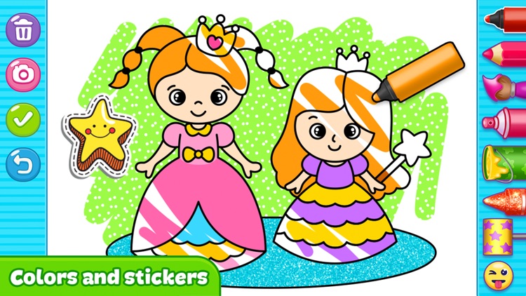 Glitter Coloring For Kids screenshot-3