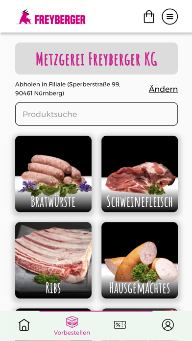 Metzgerei Freyberger Screenshot