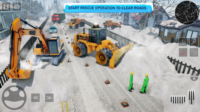 Heavy Excavator Snow Plow Sim