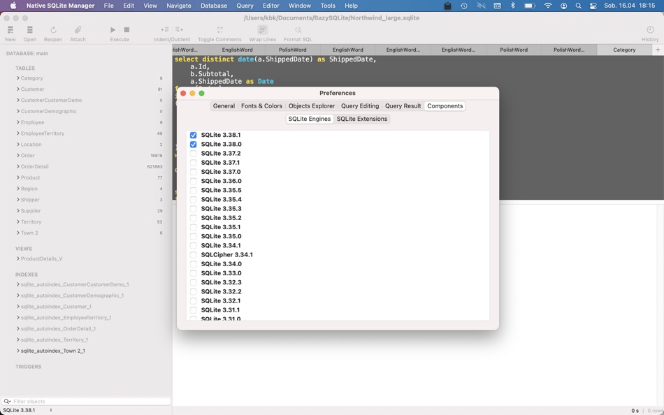 #10. Native SQLite Manager (macOS) 来自: Krystian Kolodziej