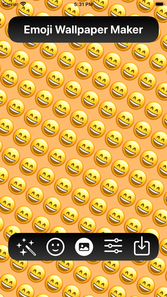 #2. Emoji Wallpaper Maker (iOS) Podle: Emoji World