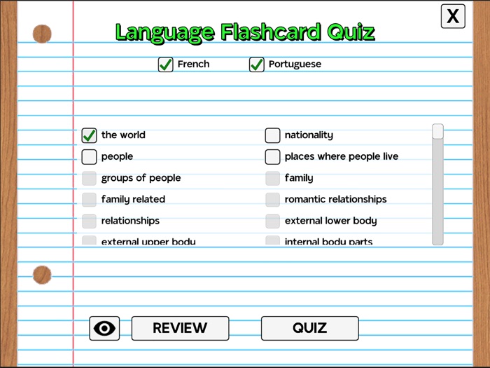 Language Flashcard Quiz