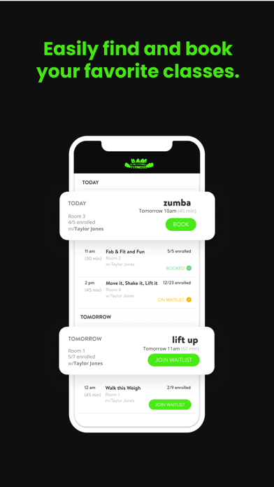 BAM Fitness App Screenshot