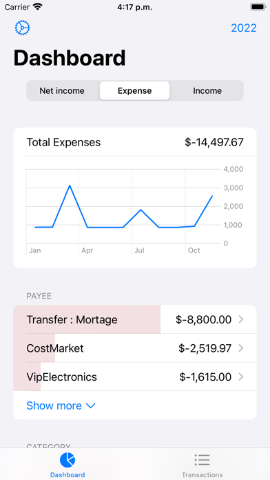 Stats for YNAB Screenshot